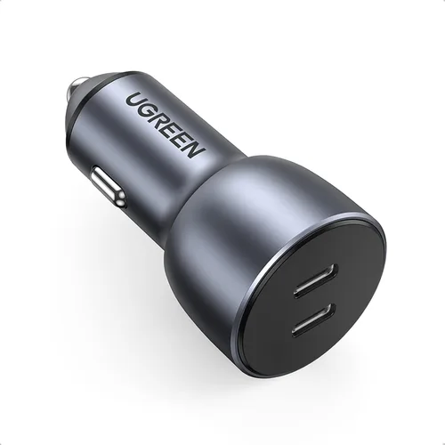 UGREEN Cargador de coche USB C, cargador de coche tipo C de 40 W, adaptador dual PD de 20 W, cargador de coche rápido compatible con iPhone