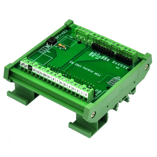 Vista 3 de Electronics-Salon módulo adaptador de terminal de tornillos en bloque, para montaje en riel DIN, para Arduino UNO-2560 R3.