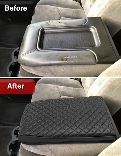 Vista 7 de KBH Funda para reposabrazos de consola central para Chevy Silverado y GMC Sierra 1999-2007, Avalanche & Suburban y Tahoe 2002-2006, asiento