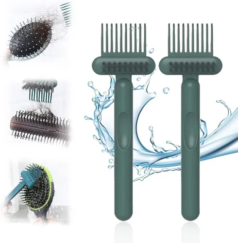 Vista 11 de Herramienta de limpieza de cepillos de pelo 2 en 1, nuevo cepillo de limpieza de peine 2025, limpiador de cepillos portátil para viajes, herramienta