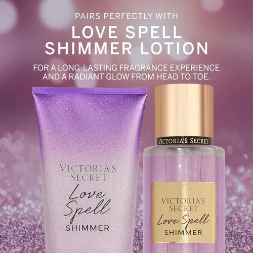 Vista 2 de Victoria's Secret Set de loción corporal y fragancia corporal (Love Spell Shimmer)
