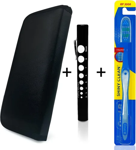 Vista 7 de Kit profesional de higiene dental - Removedor de sarro de acero inoxidable, raspador de dientes, raspador de púas, lápiz, cepillo de dientes