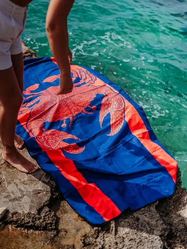 Vista 5 de 4Monster Toalla de playa de microfibra de secado rápido, toalla de viaje ligera súper absorbente para nadadores, toalla de camping sin arena