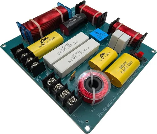 HiQltyla Altavoz cruzado de 3 vías, WEAH-3505A 300W Crossover pasivo ajustable para audio doméstico de automóvil 4 a 8 ohmios Bass Mediant Tweeter