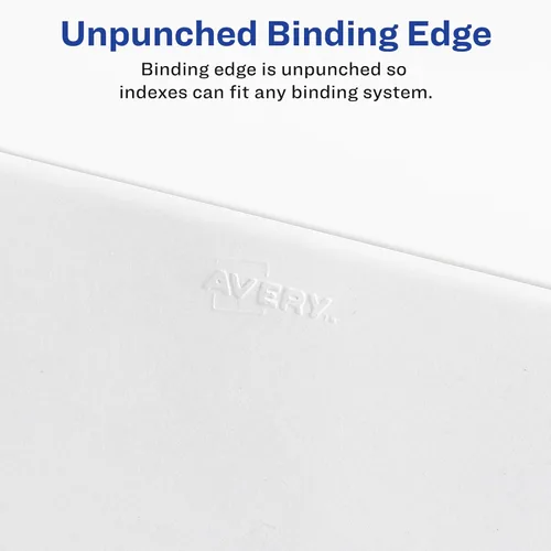 Vista 3 de Avery Individual Legal Exhibit Dividers, Allstate Style, A, Side Tab, 8.5 x 11 inches, Pack of 25 (82163)