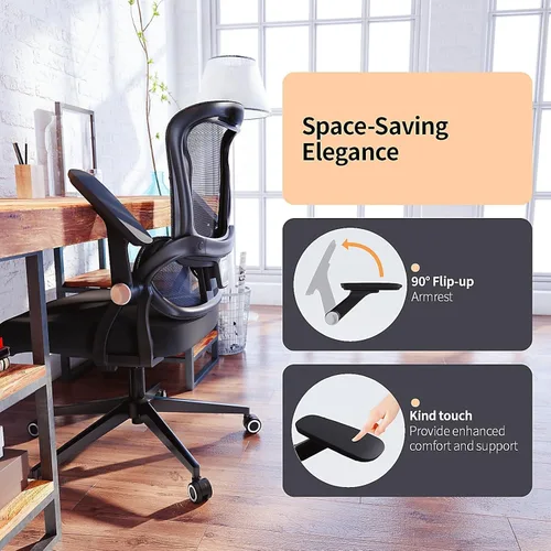 Vista 7 de Ergonomic Office Chair - 350LB Comfy Desk Chairs with Adjustable Lumbar Back and Support, Mesh Computer Chairs with Wheels and Arms for Home Office