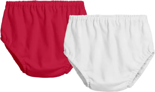 Vista 11 de City Threads Cotton Diaper Covers for Girls and Boys 2-Pack, Made in USA Baby Bloomers, Wear Over Disposable and Cloth