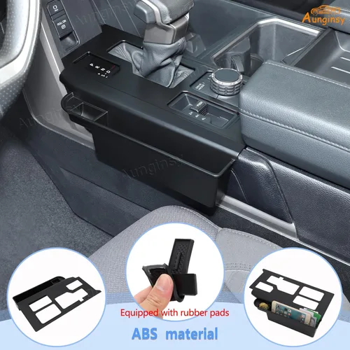Vista 84 de Aunginsy Marco para panel de cambio de marchas con caja de almacenamiento Compatible con Toyota Tundra/Sequoia 2022-2024 2025 Protector contra