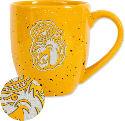 Vista 93 de Rico Industries NCAA Saint Joseph's (PA) Hawks Logo Principal Color Marrón 16 oz Logotipo del Equipo de Color Láser Grabado en Cerámica Moteada Taza