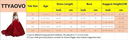 Vista 6 de TTYAOVO Vestido de princesa bordado para niñas para boda fiesta de cumpleaños cola larga vestido de graduación