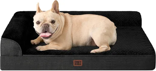 Vista 15 de EHEYCIGA Cama ortopédica para perros de tamaño mediano, cama de espuma viscoelástica para perros con funda extraíble lavable, sofá impermeable