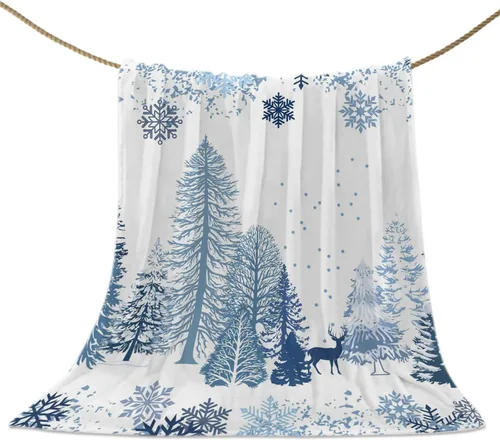 Vista 8 de Manta de forro polar suave con diseño de árbol de Navidad con texto en inglés «This is My Christmas» para ver películas navideñas, sofá, silla, sala