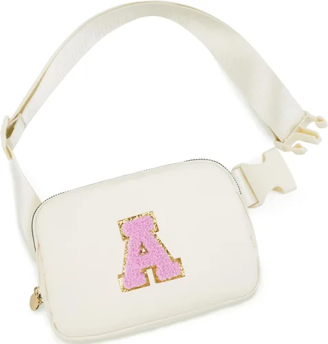 Riñonera para niñas y mujeres, cangurera personalizada, Crema, 5,5 pulg., A
