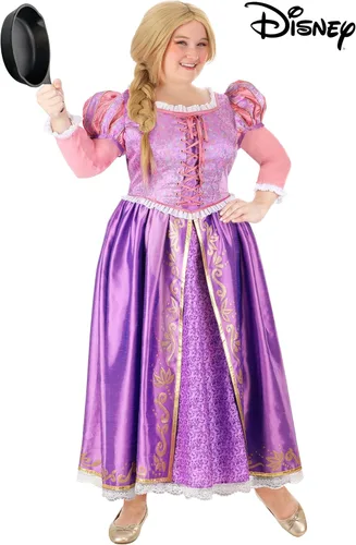 Vista 2 de Disfraz de Rapunzel prémium para mujer en talla grande