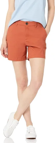 Tienda Essentials - Pantalón corto chino con entrepierna de 5 pulgadas para mujer (disponible en ajustes rectos y curvos)