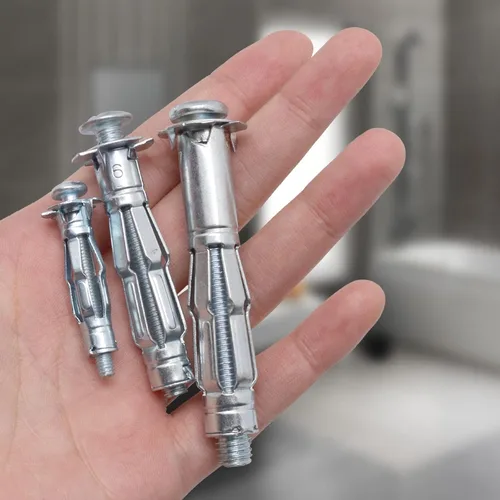 Vista 5 de Anclajes de Pared Huecos con Tornillos de Servicio Pesado, Pernos Molly de Acero al Carbono Galvanizado en Zinc Anclajes de Pared para Paneles