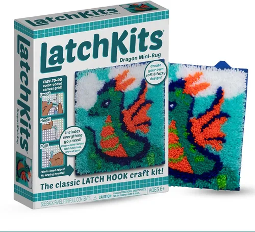 Kits de gancho de pestillo LatchKits para niños – Manualidades para niños, artes y manualidades, arte de lana, colgantes de pared y mini alfombras,