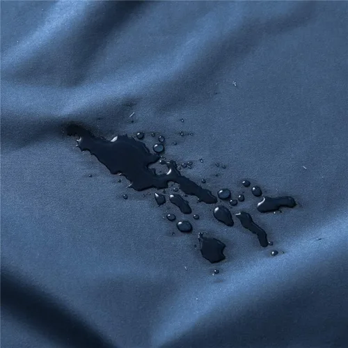 Vista 5 de Holawakaka Protector de colchón impermeable individual azul marino, sábana bajera transpirable para cama, bolsillo profundo de 14 pulgadas
