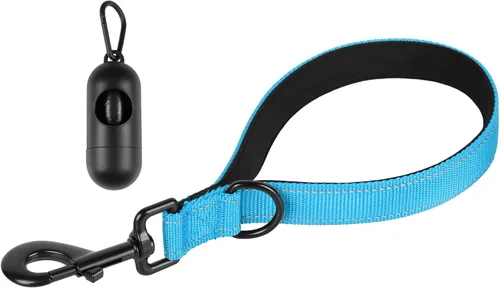 Vista 28 de Correa resistente para perros con 2 asas - Correa reflectante anti-tracción de 6 pies para perros grandes, asa acolchada de tráfico para control