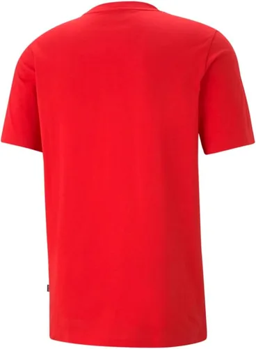 Vista 4 de Puma Hombres Logo Crew Cuello Manga Corta Bt Atlético Tops Casual - Rojo