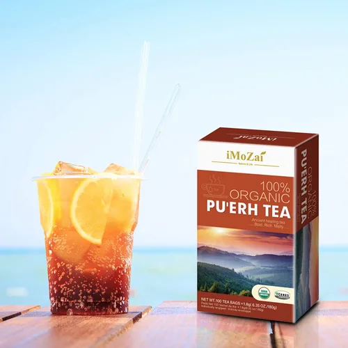 Vista 5 de Imozai Bolsas de té Puerh orgánicas 100 unidades envueltas individualmente