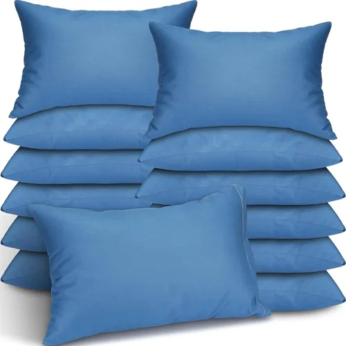 Vista 8 de Kigley Paquete de 12 mini almohadas para guardería de 9.1 x 13.8 pulgadas, almohada de viaje pequeña a granel suave y transpirable, almohada