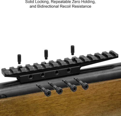 Vista 8 de Leapers MNT-DTW145 Inc., adaptador de cola de milano a riel Picatinny, color negro