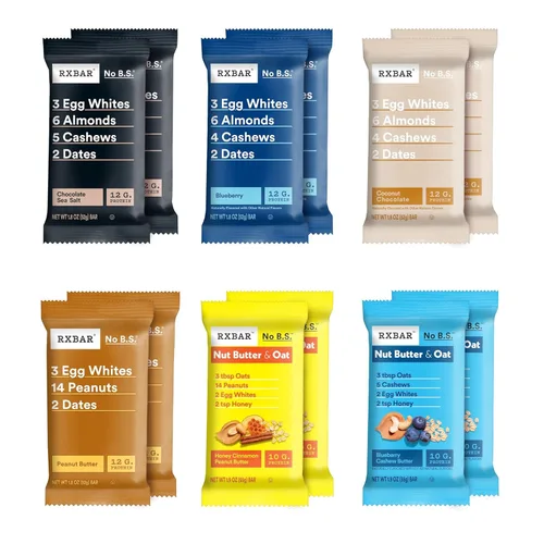 Vista 5 de RXBAR Barras de proteínas, barras de aperitivos, paquete variado (12 unidades)