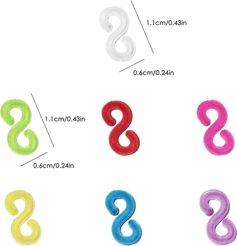 Vista 3 de 2000 clips S clips de goma para bandas de goma, conectores lyfLux de goma, fabricación de pulseras, artesanías de bricolaje, accesorios exquisitos