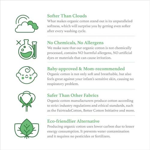 Vista 3 de Baby Mittens Newborn - 100 Organic Cotton Soft No Scratch Gloves - Hypoallergenic Infant Hand Mittens with Elastic Wrist