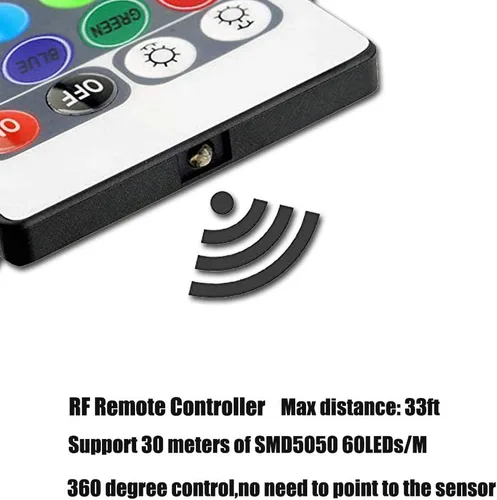 Vista 3 de JOYLIT 28 teclas LED RF RGB control remoto para RGB SMD 3528 5050 LED tira de luces LED controlador entrada DC12V 30A
