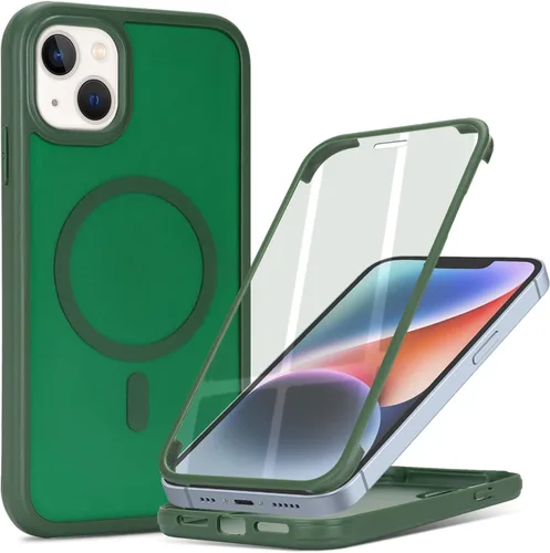 Vista 32 de Funda magnética para iPhone 12 mini con protector de pantalla integrado, compatible con MagSafe, para Apple 12 Mini, fundas de cuerpo completo