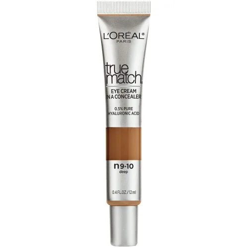Vista 15 de L’Oréal Paris True Match Crema de Ojos en un Corrector, 0.5% de ácido hialurónico, Oscuro C7-8, 0.4 fl. oz.