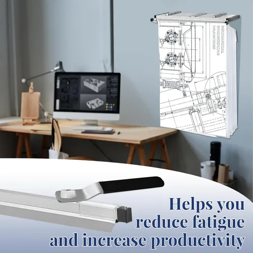 Vista 4 de WILLBOND Abrazaderas colgantes Blueprint Llave eléctrica Herramienta para documentos de acero inoxidable, 0.98 x 7.87 pulgadas
