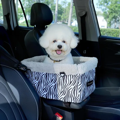 Vista 11 de BurgeonNest Asiento Elevador de Coche para Consola Central para Perros Pequeños, Asiento Elevador de Coche para Cachorros y Gatos con Cojín Suave