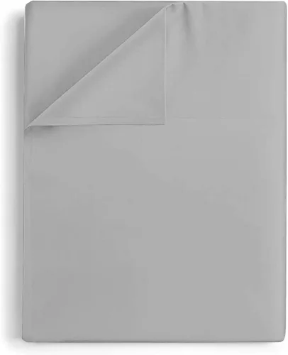 Vista 70 de Sábana encimera suave de lujo de 800 hilos, 100% algodón egipcio, 1 pieza, tamaño Queen (92 x 102 pulgadas), color negro liso