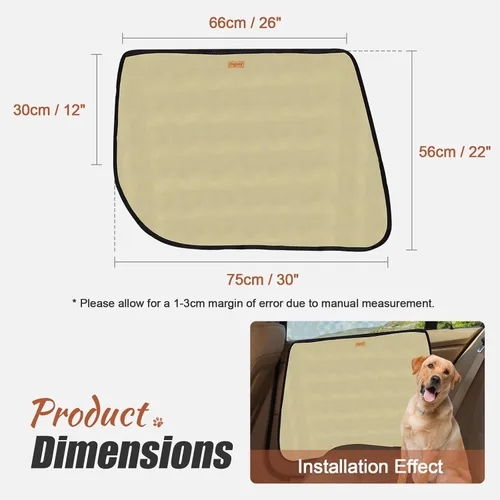 Vista 3 de Paquete de 2 protectores de puerta de automóvil para perros, impermeables, antiarañazos, contra arañazos y arañazos de perros, protector de ventana