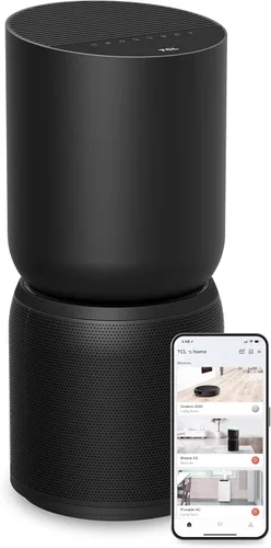 TCL Breeva - Purificador de aire inteligente A5 con limpieza de 5 etapas, True HEPA (H13), elimina el 99.97% del polvo, bacterias/olores y más,