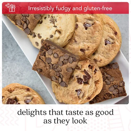 Vista 7 de Galletas de chocolate con chispas sin gluten y brownies de DAVID'S COOKIES - Postres de panadería gourmet ideales para un delicioso regalo de comida