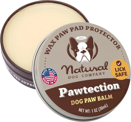Vista 10 de Natural Dog Company PawTection Bálsamo en barra de 2 onzas, cera protectora para patas de perro con manteca de karité y caléndula, protege las patas