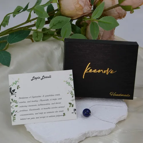 Vista 6 de Collar con colgante de cristal real, joyería de plata de ley 925, collar de cadena para mujer, delicado collar de piedra natal para mujer, collar