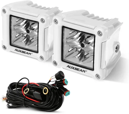 Vista 10 de Cubiertas protectoras de luz negra de la serie FA de Auxbeam, tapa de lente de luz de cápsula LED de 3 pulgadas para todoterreno, protector contra