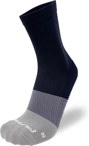 Vista 4 de Pure Athlete Grip Socks Soccer - Calcetines antideslizantes para hombre, color negro 3 pares - negro-gris