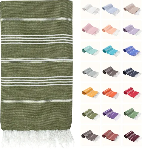 Vista 9 de PARK&OZ - Toalla de playa turca de gran tamaño, 100% algodón, secado rápido y sin arena, 72 x 40 pulgadas, ultra absorbente, ligera y compacta Blanco