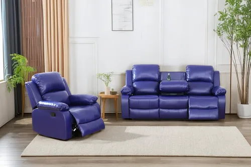 Vista 8 de A Ainehome Juego de muebles de sala de estar, juego de sofá reclinable, sofá de dos plazas para sala de estar, espacio pequeño, caravana, casa
