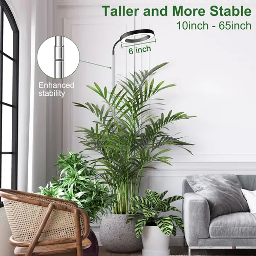 Vista 4 de Wolezek Luces de Crecimiento para Plantas de Interior de Espectro Completo, 80 LEDs de 3 Colores Luz de Crecimiento, 65 pulgadas Luces de Plantas