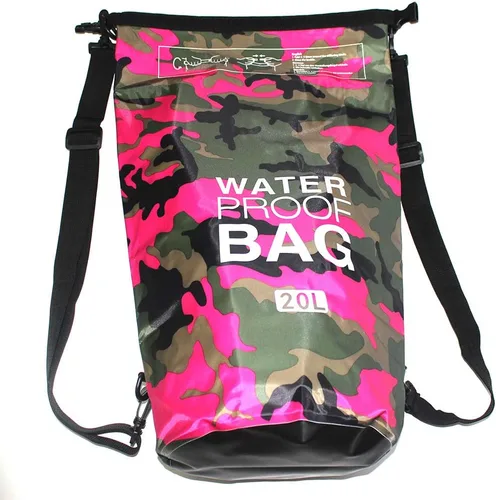Vista 6 de Bolsa seca impermeable de 2L/5L/10L/15L/20L/30L, saco enrollable que mantiene el equipo seco para kayak, rafting, navegación, natación, campamento