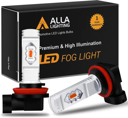 Alla Lighting - Bombillas LED H8 H11 H16 de luz ultra brillante de 3800 lúmenes, refacción para faros antiniebla ETI 56-SMD