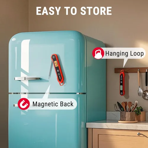 Vista 6 de ThermoPro TempPro - Termómetro digital de carne de lectura instantánea de 3 segundos, precisión de ±0.9°F, termómetro de alimentos impermeable