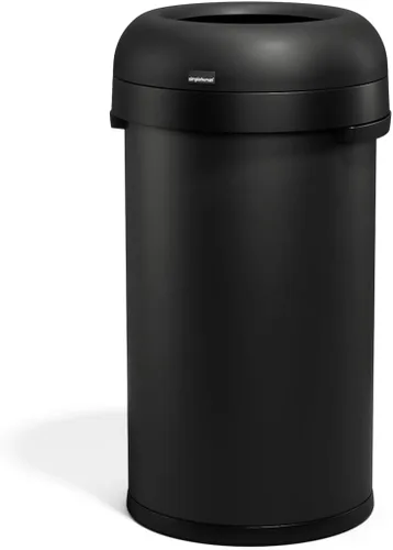 Vista 13 de simplehuman Papelera delgada con parte superior abierta de 50 litros / 13.2 galones, grado comercial, acero inoxidable cepillado de calibre pesado